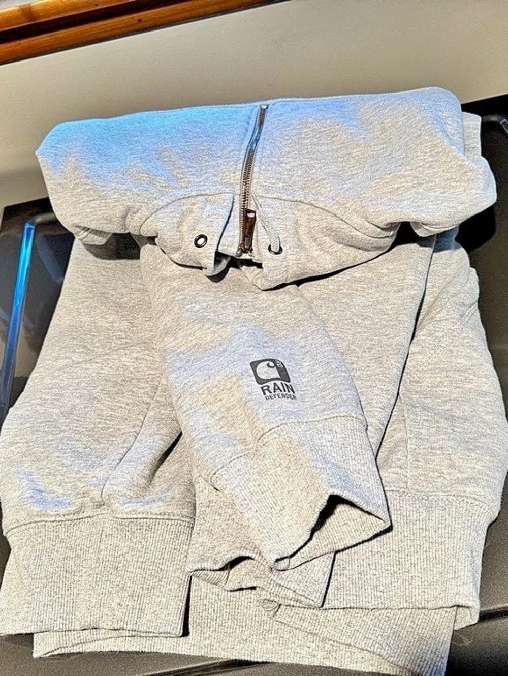 Carhartt Rain Defender Loose Fit Heavyweight Quarter-Zip Hoodie Gray Quarter-Zip